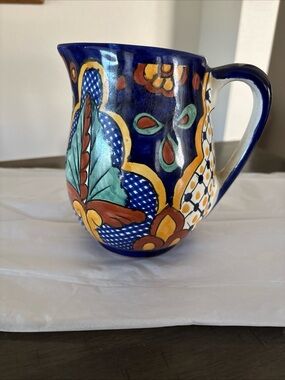 Talavera Garay - Mexican Pottery - Multicolored Small Pitcher